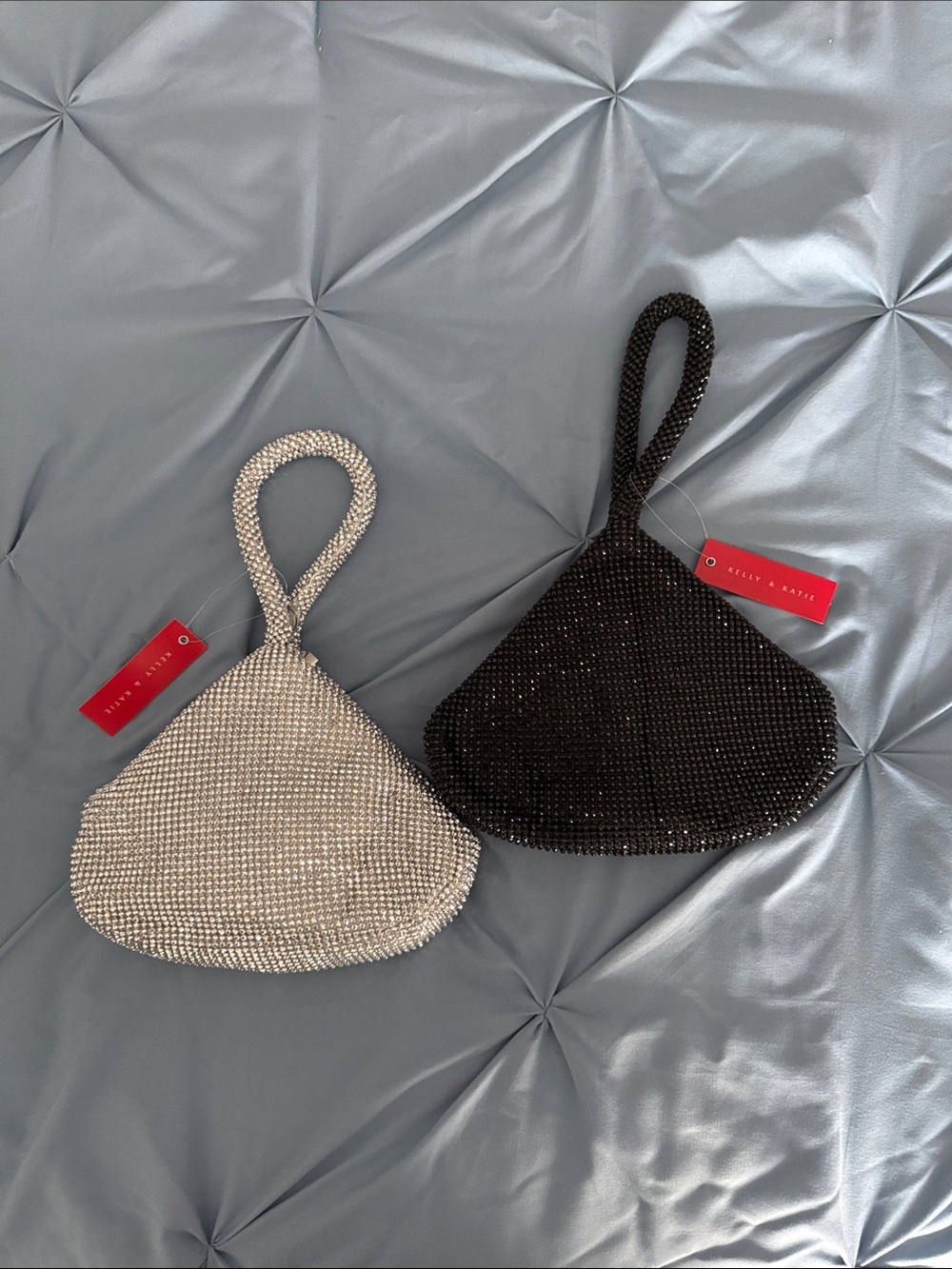 Kelly & Katie Beaded Wristlet in Black and Silver
